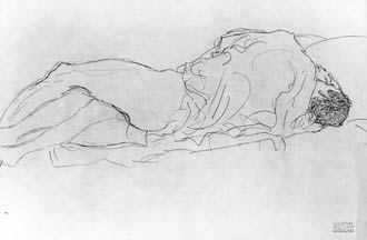 Couple in Bed Gustav Klimt